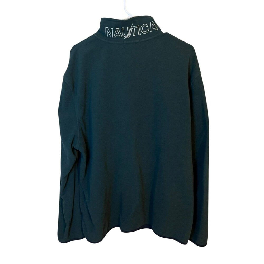 Nautica Mens XL Teal Green 1/4 Zip Fleece Pullover 100 % Polyester - Picture 5 of 5